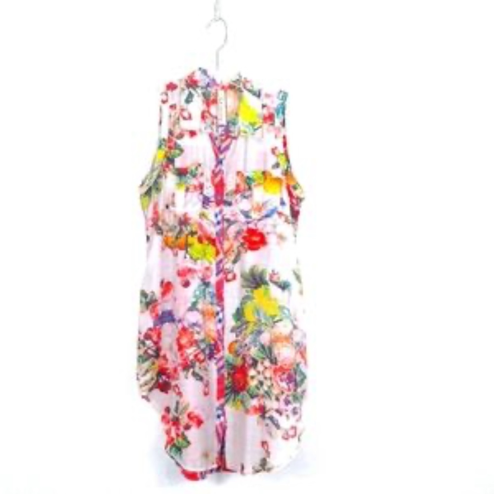 ARATTA Brand button down lightweight floral dress shirt